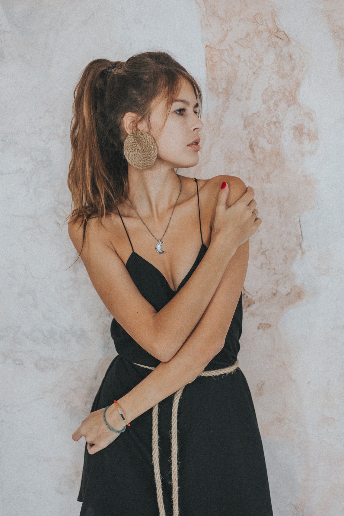 Women Slip Dress | Dark Dress | Short Dress | Black dress | Cocktail dress | Slip Dress | Party Dress | Mid-length | Black vintage dress