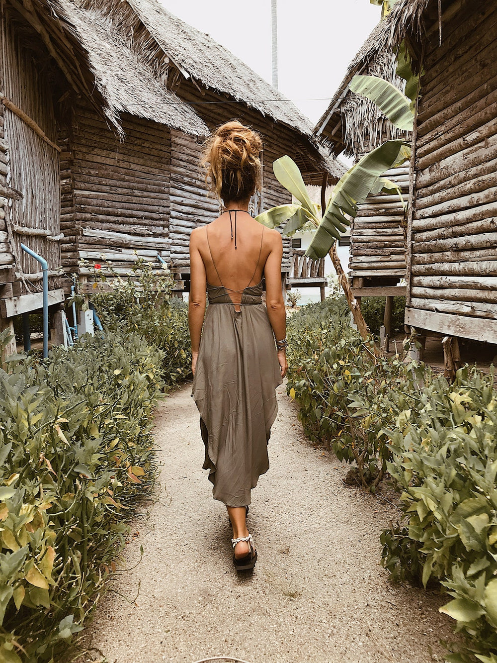 open back slip dress Contrast Cut Out Backless Maxi AnotherChill model is 168 cm(66.14 inches) tall and wears size XS SIZING DETAILS Tailoring of womens clothing is based on the Ukrainian size grid Ofelia Open Back Floor Length